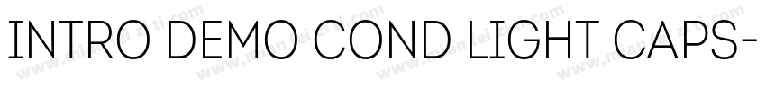 Intro Demo Cond Light CAPS字体转换